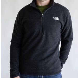 The North Face Black 1/4 Zip Fleece Lined Pullover Sweater Jacket Mens Small NWT